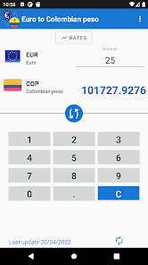 Screenshot 1 Euro a peso colombiano android