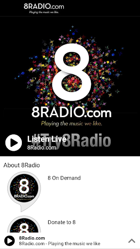 Android application 8Radio.com Live screenshort
