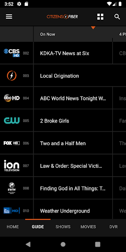 Screenshot of Citizens Fiber