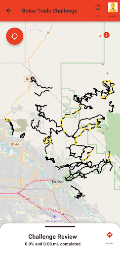 Boise Trails Challenge Screen 2