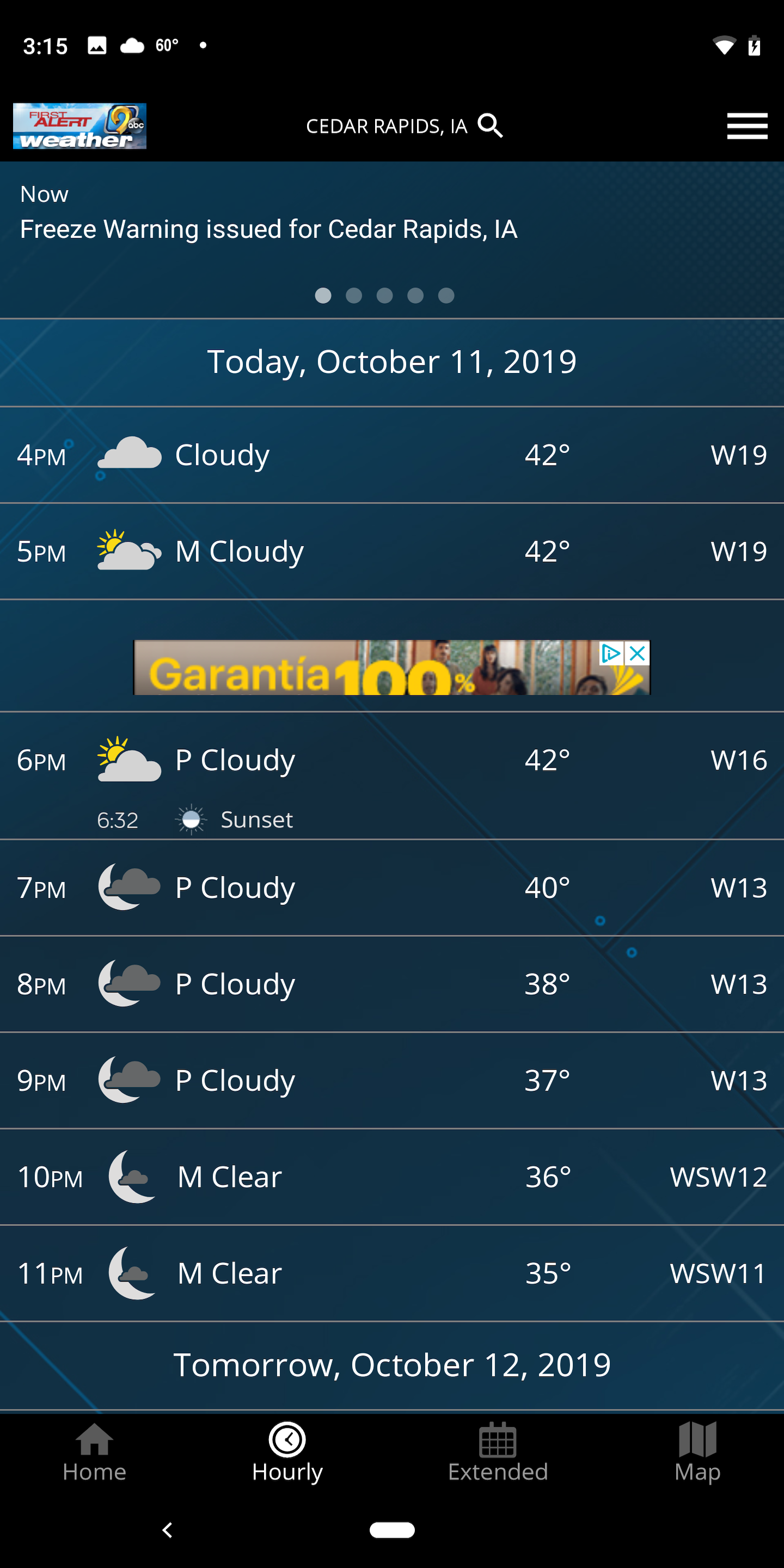 Android application KCRG-TV9 First Alert Weather screenshort