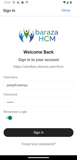 Baraza HCM Screen 2