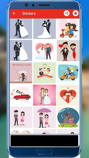 Android application Love Gif Stickers screenshort