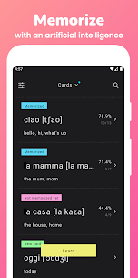 Memorize: Learn Italian Words with Flashcards 1.6.0 Apk 1