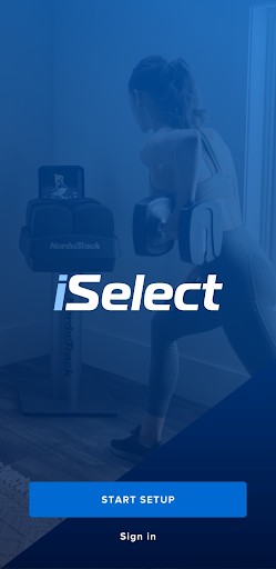 Screenshot of iSelect Dumbbell Setup App