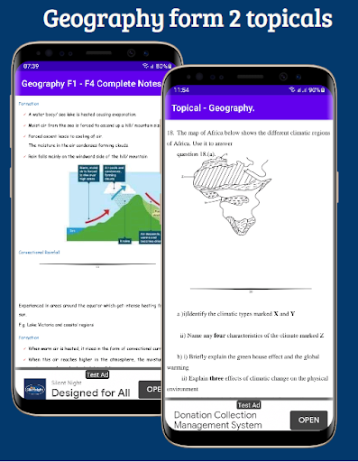 Geography: form 1-4 topicals. Screen 2