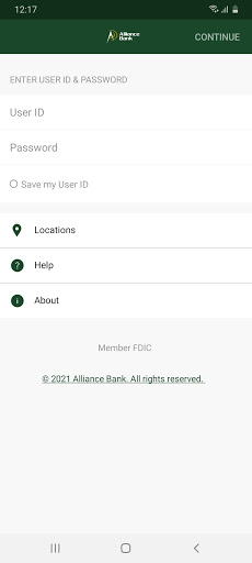 Android application Alliance Bank KS Mobile screenshort