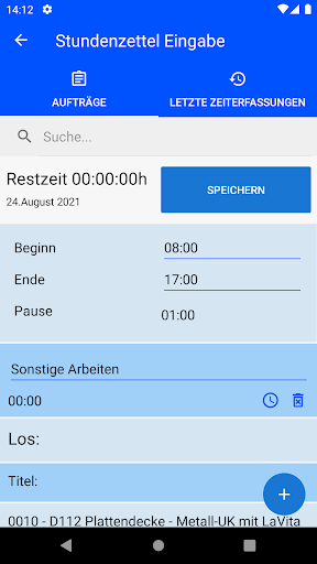 STW Zeiterfassung Screen 3