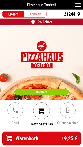 Android application Pizzahaus Tostedt Lieferdienst screenshort