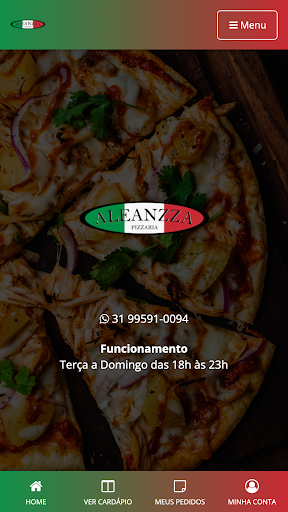 Android application Aleanzza Pizzaria screenshort