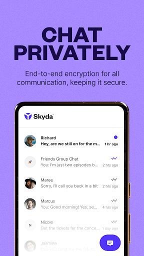Skyda - Chats & VPN Screenshot 1 - AppWisp.com