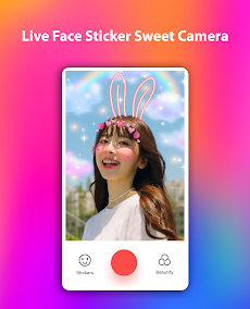 Live Face Sticker Sweet Camera Offlineのおすすめ画像4