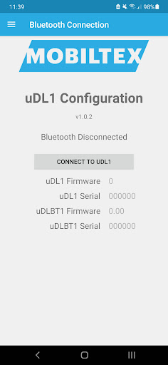 Android application uDL1 Config screenshort