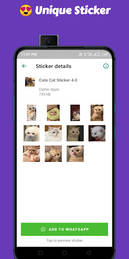 Cute Cat Stickers for WA Screen 3