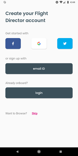 Android application Flight Director screenshort