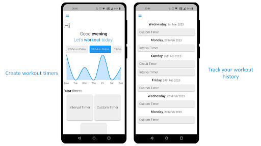 Android application Interval Timer, Tabata Timer screenshort