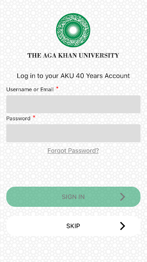 Android application The Aga Khan University screenshort