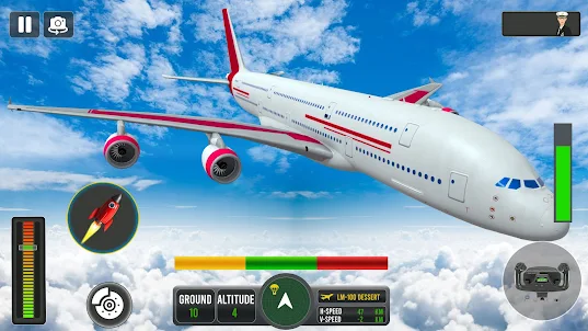 Baixar e jogar Plane Pilot Simulator 3D: jogos de aviões no PC com MuMu  Player