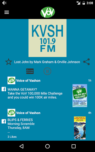 Voice of Vashon - KVSH 101.9FM Screen 3