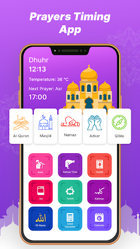 Android application Prayer Times: Quran, Hadith screenshort