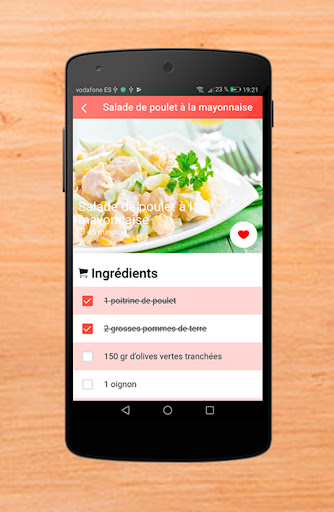 Aperçu de l'application