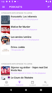 Podcasts Tracker and player Unknown
