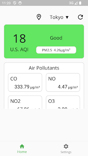 Android application Safe Breath screenshort