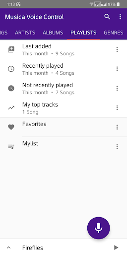 Musica Voice Control Player Screen 3