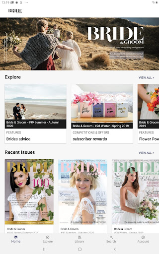 Android application Bride & Groom magazine screenshort