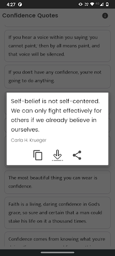 Confidence Quotes and Sayings Screen 3