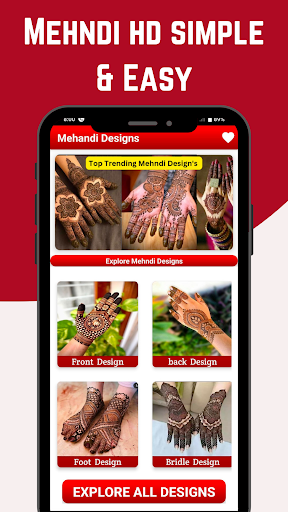 Android application Mehndi Design 2024 (HD) screenshort