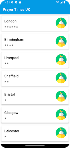 Prayer Times UK Screen 2