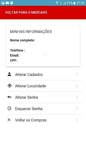 Android application Minha Lista screenshort