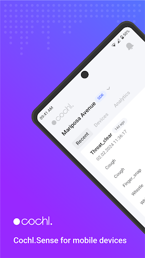 Android application Cochl.Sense Notification screenshort