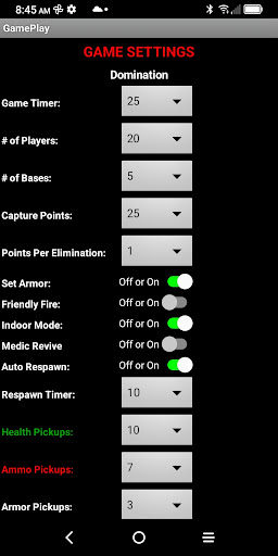 Factions IR Lasertag Screen 3
