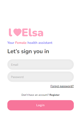 Android application Elsa Woman: AI Health screenshort