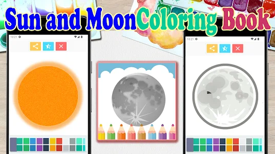 Sun and Moon Coloring Book