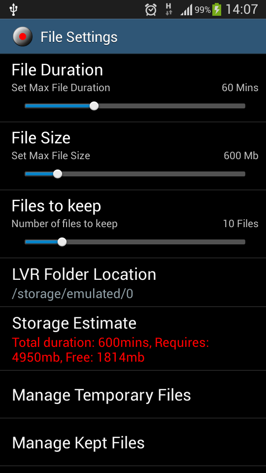 Android application Looping Video Recorder screenshort