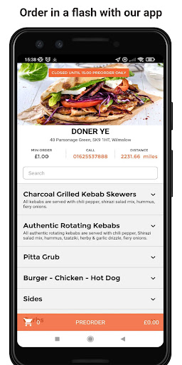 Android application PROJECT BURGER screenshort