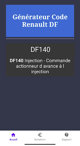 Data DTC Code DFxxx Screen 2
