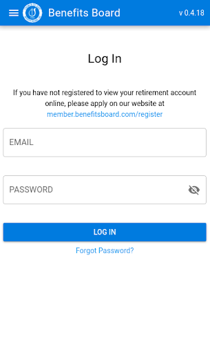 Android application Benefits Board Member Portal screenshort
