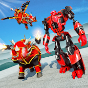 Flying Rhino Robot Transform: Robot War Games  Icon