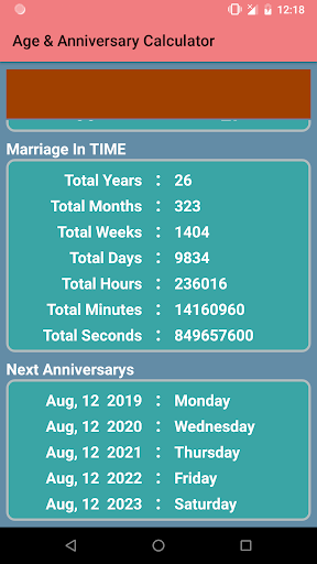 Android application Find Birthday and Anniversary screenshort