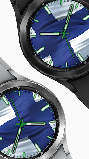 Android application Finland Flag Watch Face screenshort