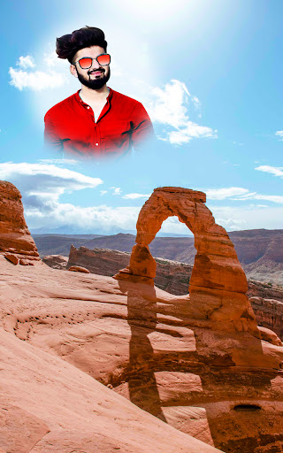 Stone photo editor rocks frame