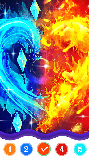 Neon Coloring Book Offline, Paint by Number Games