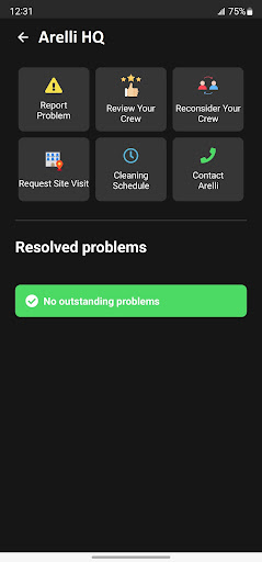 Android application Arelli Commercial Cleaning screenshort