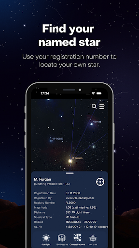 Screenshot of Universe Star Finder 3D