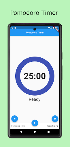 Android application Pomodoro Timer screenshort