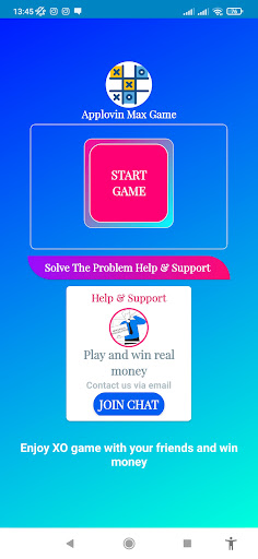 Android application X O - العب واربح Play and win screenshort